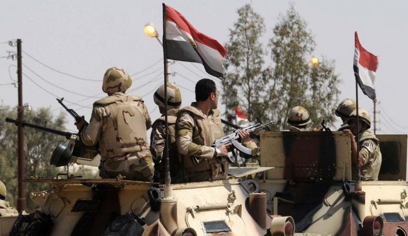 استشهاد 10 عسكريين مصريين جراء انفجار عبوتين ناسفتين زرعهما الارهابيون القتلة شمال سيناء