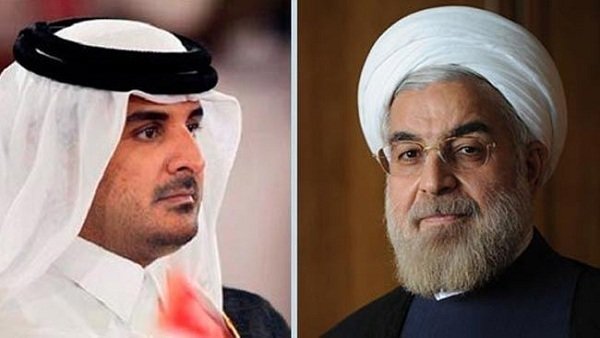 رسالة من روحاني لشد ازر امير قطر في خلافه مع السعودية