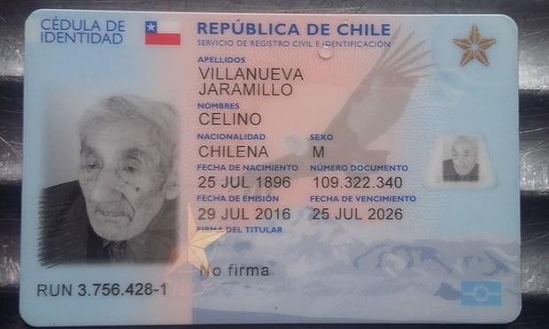 أقدم إنسان حي على وجه الأرض مواطن شيلي عمره 121 سنة
