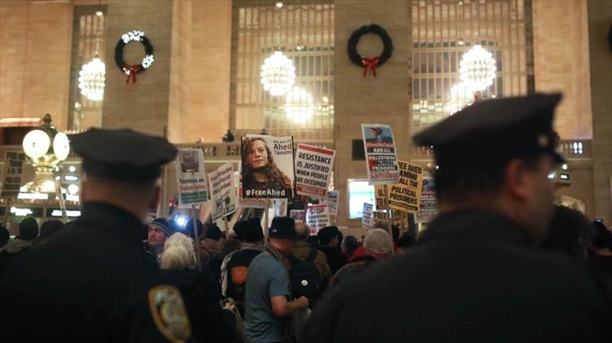 تظاهرة حاشدة في نيويورك تطالب بالإفراج عن عهد التميمي