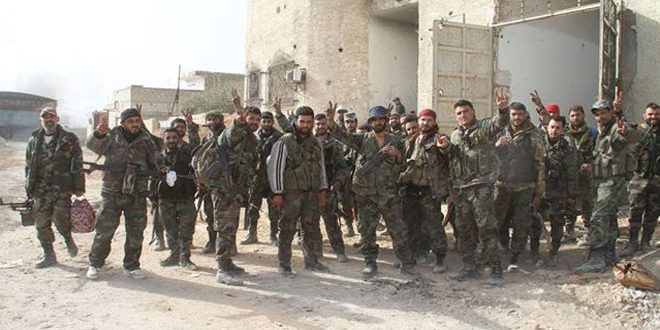 بورك العزم يا جيش سوريا العربي ..فها هي الغوطة تستعيد حريتها بعدما تقيأت عصابات الارهابيين وقذفت بهم بعيداً