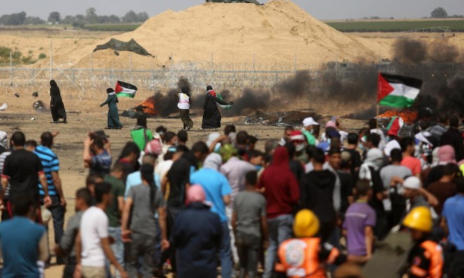 استشهاد فلسطيني وإصابة 448 آخرين برصاص الاحتلال في 