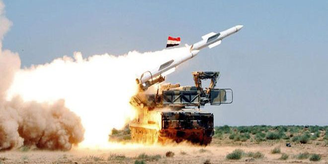 الدفاعات الجوية تتصدى لعدوان إسرائيلي على مطار التيفور بريف حمص الشرقي وتسقط عدداً من صواريخ العدوان