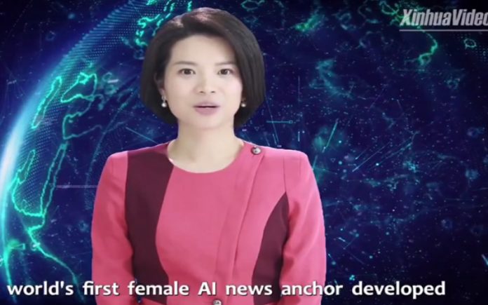 الصين تكشف عن أول مذيعة اخبار تعمل بتقنية الذكاء الصناعي