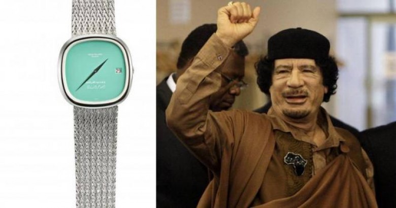 بيع ساعة مصنوعة خصيصاً للقذافي باضعاف قيمتها بمزاد في دبي