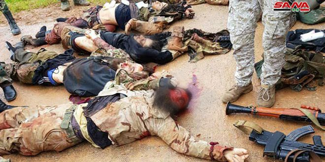 الجيش السوري يتصدى لهجوم مجموعات إرهابية بريف حماة ويكبدها خسائر فادحة