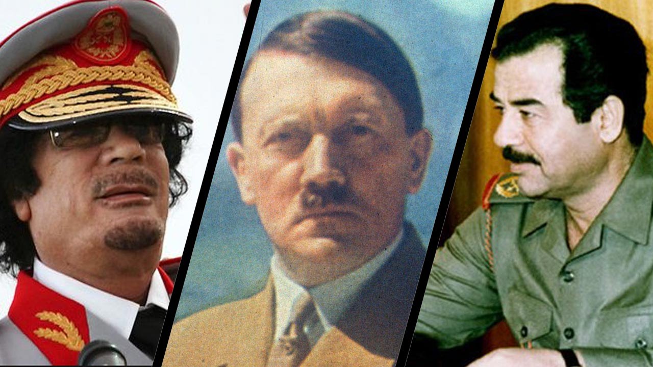 صدام والقذافي يشاركان هتلر عشق الاسلحة المذهبة.. ومقت اليهود