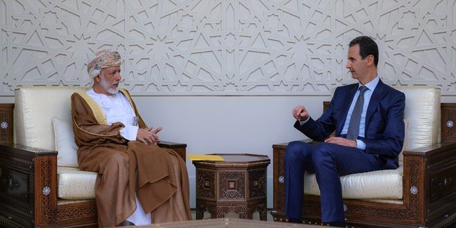 الرئيس الأسد يلتقي وزير الخارجية العُماني لدى وصوله الى دمشق اليوم لبحث ازمات المنطقة