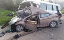 17 إصابة بحادث تصادم باص كوستر وحافلة في عجلون
