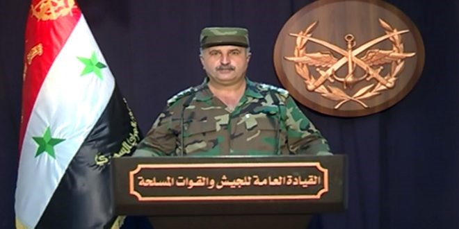 قيادة الجيش السوري تعلن تطهير خان شيخون وعدة قرى وبلدات بريف حماة الشمالي وإدلب الجنوبي-فيديو