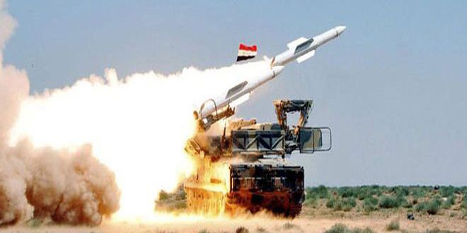الدفاعات السورية تتصدى لعدوان جوي إسرائيلي على مطار الـ تي فور وتسقط عدداً من الصواريخ