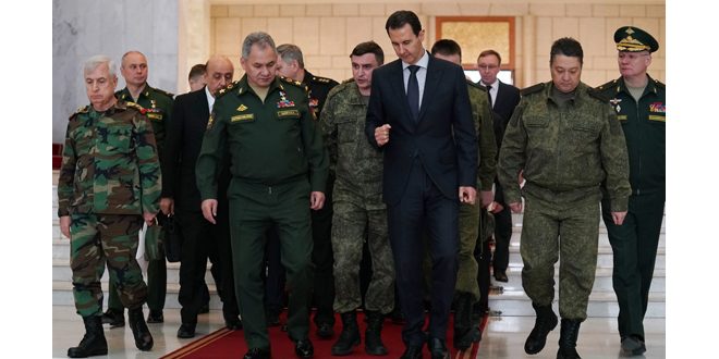 الأسد يبحث مع شويغو استمرار الاغتصاب الأميركي للنفط السوري وانتهاك الارهابيين للاتفاقات الروسية/ التركية الاخيرة