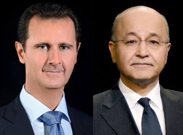 الرئيسان بشار الأسد وبرهم صالح يبحثان سبل تعزيز العلاقات الثنائية والتعاون القائم بين سوريا والعراق