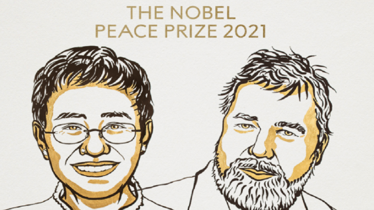 لاول مرة منذ عام 1935.. صحفيان روسي وامريكية/ فلبينية يحصلان على جائزة نوبل للسلام للعام الحالي