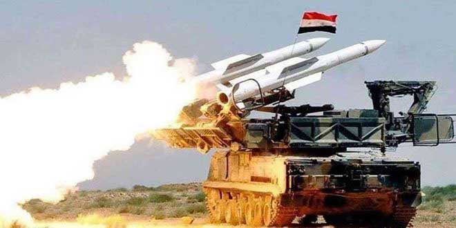 وسائط الدفاع الجوي السوري تتصدى فجر اليوم الاثنين لعدوان إسرائيلي بالصواريخ على محيط دمشق وتسقط عددا منها