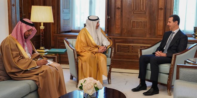الرئيس الأسد يتلقى دعوة من الملك السعودي للمشاركة في قمة الجامعة العربية القادمة بمدينة جدة/ مبروك