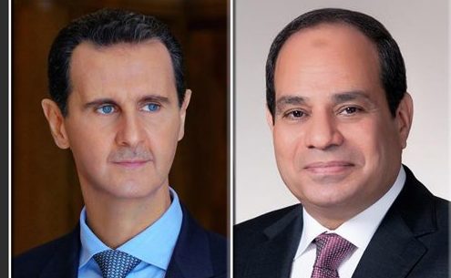 الأسد يتلقى التهنئة من السيسي بمناسبة عيد الأضحى المبارك