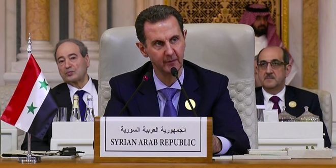 الأسد: السلام الفاشل مع العدو نتيجته ازدياد عدوانيته والمزيد من الوداعة العربية تساوي المزيد من الشراسة الصهيونية